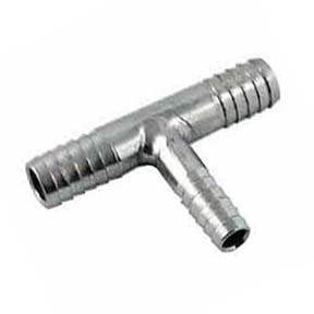 Stainless Steel Reducing Hose Barb Tee/Splitter 1/2" with 3/8" tap