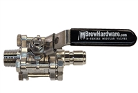 X-SERIES Modular 3pc Ball Valve - MNPT x MQD