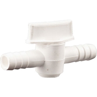 Inline Ball Valve - Plastic - 3/8" barb