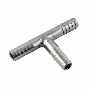 FOOD GRADE STAINLESS STEEL 3/8" x 3/8" x 1/2" BARB T TEE HOSE FITTING SPLICE 2 