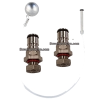 Weldless Ball Lock Gas and Liquid Bulkheads with Floating Dip Tube