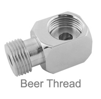 Beer Thread Low Profile 90 (5/8" BSP Street Elbow) 304SS