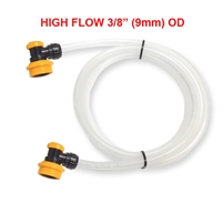 Beverage Hose -High Flow EVA Tubing, Duotight Ball Lock QD Both Ends (Jumper)