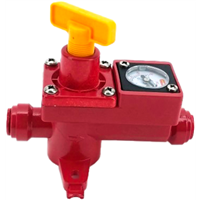 Blowtie Variable Pressure Relief Valve (Spunding) with 0-15 psi gauge and Push Fit Connections