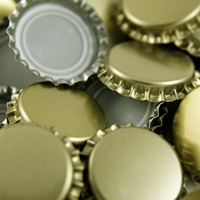 29mm European GOLD Crowns Bottle Caps 100 count