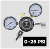 CO2 Regulator, KOMOS Single Pressure, 0-25psi