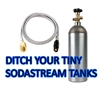 CO2 Tank, Full with SODASTREAM Direct Hose (For Threaded Cylinders)