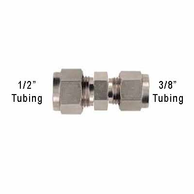 1/2 Tube to 3/8 Tube Compression Adapter