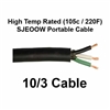 Cable, 10/3 SJEOOW High Temp Portable Power Cable by the foot