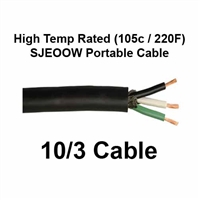 Cable, 10/3 SJEOOW High Temp Portable Power Cable by the foot
