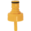 Yellow Plastic Ball Lock Soda Bottle Carbonator / Carbonation Cap with Interior DUOTIGHT STEM