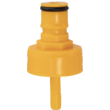 Yellow Plastic Ball Lock Soda Bottle Carbonator / Carbonation Cap with Interior DUOTIGHT STEM