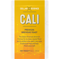 Cellar Science CALI Dry Yeast (Very Similar to SafAle US-05 US05) NEW 15 gram pack