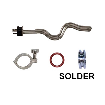 Heating Element Kit, 5500 watt TC Ripple, Solder TC, Clamp, Gasket