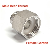 Male Beer Thread (5/8" BSP 7/8"-14) to Female Garden Hose FGHT