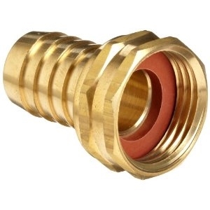 Garden Hose Adapter, Brass, FGHT x 3/4" Hose Barb