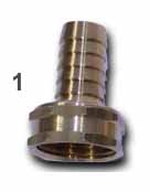 Garden Hose Adapter, BRASS, FGHT x 5/8barb