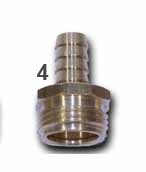 Garden Hose Adapter, Brass, MGHT x 1/2" Hose Barb