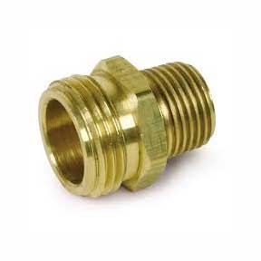 Garden Hose Adapter, BRASS, MGHT x 1/2"MNPT