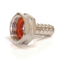 Garden Hose Adapter, SS, FGHT x 3/8" Hose Barb