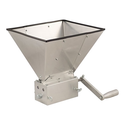 Keg King Malt Muncher 3-roller Grain Mill, 3/8" Drive with Hand Crank and Hopper