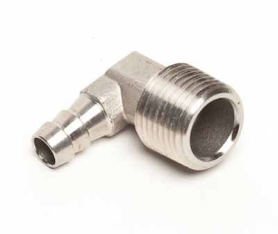 Hose Barb 90 Degree, 1/2" Male NPT x 3/8" Hose ID