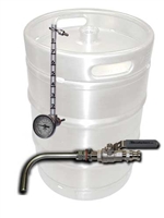 Keg to Kettle Conversion Kit - 2 Port Weldless Drain, and Compact Sightglass/Thermometer