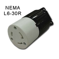 Receptacle, Nema L6-30R Twist Lock Cord Receptacle for 240v, 30 amps