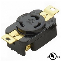 Nema L6-30R Box Mount Twist Lock Receptacle for 240v, 30 amps