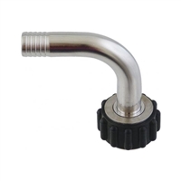 NPT Swivel Connector, Cool Touch, 1/2" Female NPT x 90 degree 1/2" Hose Barb