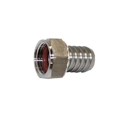 NPT Swivel Connector, Hexnut, 1/2" Female NPT x 5/8" Hose Barb