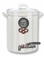 Pot to Boil Kettle or HLT Kit - 2 Port:  Drain and Thermometer only