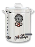 Pot to Boil Kettle or HLT Kit - 3 Port:  Drain, Sightglass and  Thermometer