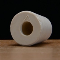 Rubber Stopper, Drilled,  #3