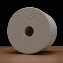 Rubber Stopper, Drilled,  #8.5