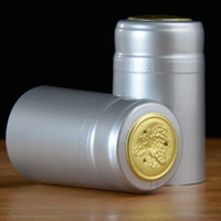 PVC Shrink Capsules Shiny Silver 100pk