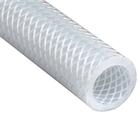 Silicone Tubing, Reinforced, by the foot, 1/2" ID x .80" OD (1/8" Thick Walls)