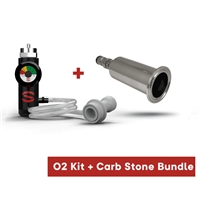 Spike Oxygen Kit/Carb Stone Bundle (O2 regulator for disposable tanks)