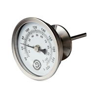 Spike Fixed Bi-Metal Dial Thermometer with 1.5" TC flange