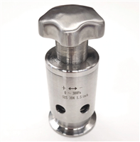 Pressure Release Valve (PRV), Large Bore, 1.5" TC,  ADJUSTABLE PRESSURE up to 40psi