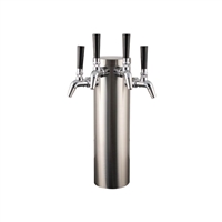 Tap Tower, Brushed SS, for FOUR Faucets (faucets not included)