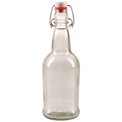 EZ Cap 1 Liter Clear Flip Top Bottles, Case of 12