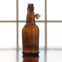 EZ Cap 500ml Amber Flip Top Bottles, Case of 12