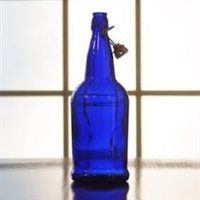 EZ Cap 1/2 Liter Cobalt Blue Flip Top Bottles, Case of 12
