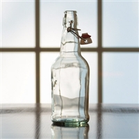 EZ Cap 1/2 Liter Clear Flip Top Bottles, Case of 12