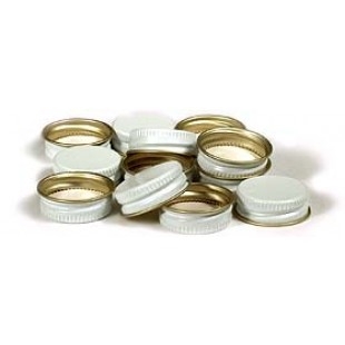 28mm White Metal Screw Cap For Wine Bottles EACH