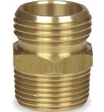 Garden Hose Adapter, Brass, MGHT x 3/4" Male NPT