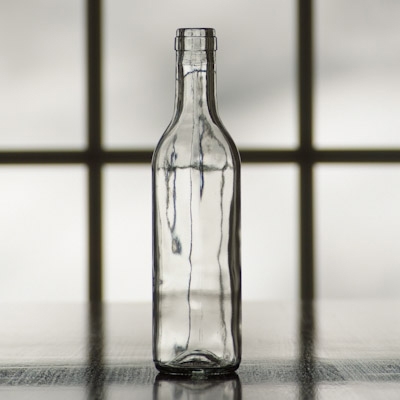375 ml Clear Bordeaux Wine Bottles, Case of 24